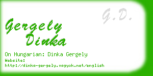gergely dinka business card
